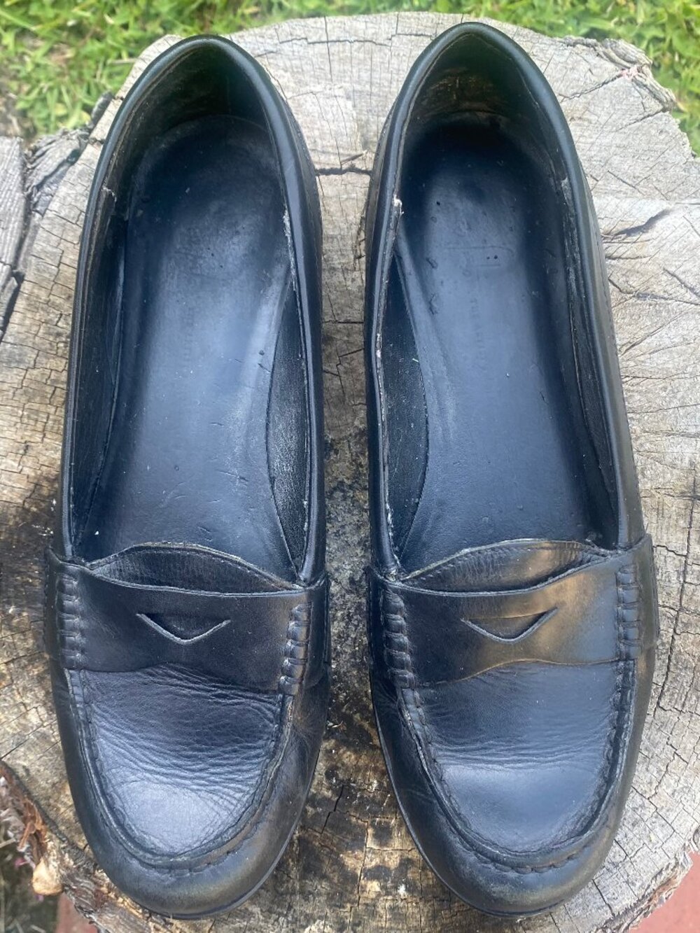 Vintage Franco Sarto Leather Black Penny Loafers 8.5
